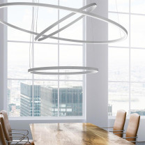 Panzeri Brooklyn Round Suspension LED Lifestyle Meeting Room