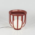 Estiluz Bols 4028 LED Outdoor Floor Lamp Oxide Red with Table Kit