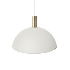Ferm Living Collect Low Socket Pendant Dome Brass White