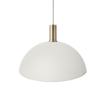 Ferm Living Collect Low Socket Pendant Dome Brass White