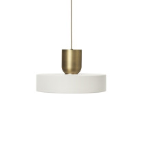 Ferm Living Collect Bell Socket Pendant Record Brass White