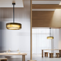 Marset Ringo LED Ceiling Light Fixed Stem Lifestyle Dining Hall