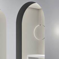 Panzeri Zero Round Vertical LED Pendant Lifestyle Retail