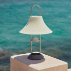HAY Mousqueton Portable Lamp Oyster White at Beach