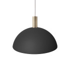 Ferm Living Collect Low Socket Pendant Dome Brass Black