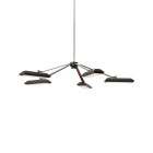 Bert Frank Rinato LED Chandelier 5 Satin Nickel Black