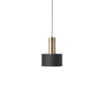 Ferm Living Collect Low Socket Pendant Disc Brass Black