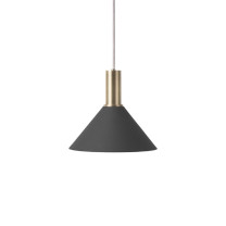 Ferm Living Collect Low Socket Pendant Cone Brass Black