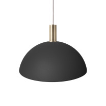 Ferm Living Collect Low Socket Pendant Dome Brass Black