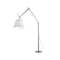 Artemide Tolomeo Mega LED Floor Lamp Aluminium 420 Parchment