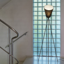Northern Oslo Wood Floor Lamp by Stairs