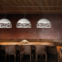 Lodes Kelly Dome Pendant White in Restaurant