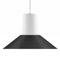 Zero Compose Pendant with Metal Shade Large White Black