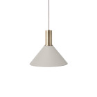 Ferm Living Collect Low Socket Pendant Cone Brass Grey