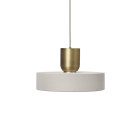 Ferm Living Collect Bell Socket Pendant Record Brass Grey