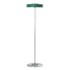 Bert Frank Revolve Stem Floor Lamp Satin Nickel Green