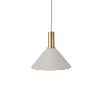 Ferm Living Collect Low Socket Pendant Cone Brass Grey