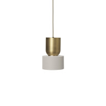 Ferm Living Collect Bell Socket Pendant Disc Brass Grey