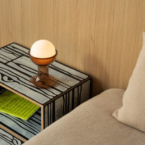 Established & Sons Gelato Table Lamp - Caramel  on Side Table