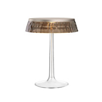 Flos Bon Jour LED Table - Matt Chrome, Smoke Crown