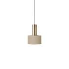 Ferm Living Collect Low Socket Pendant Disc Brass Cashmere
