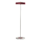 Bert Frank Revolve Stem Floor Lamp Satin Nickel Oxblood