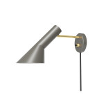 AJ Wall Lamp Grey/ Brass Cable & Plug