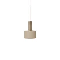 Ferm Living Collect Low Socket Pendant Disc Brass Cashmere