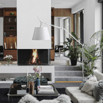 Artemide Tolomeo Mega LED Floor Lamp Lifestyle Lounge 2