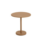 Muuto Linear Steel Café Table Round Burnt Orange