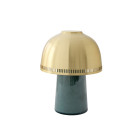 &Tradition Raku LED Portable Lamp Blue, Green and Brass