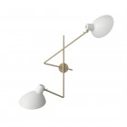 Astep VV Cinquanta Twin Wall Light White/Brass