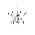 Marset The W LED Suspension Black Terracotta