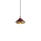 Bert Frank Shear Pendant Brushed Brass Oxblood