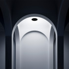 Davide Groppi Asintoto LED Pendant in an Entryway