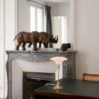 Louis Poulsen PH 2/1 Pale Rose Brass Table Lamp base