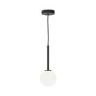 Astro Tacoma Pendant Matt Black Tacoma Glass white opal