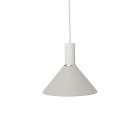 Ferm Living Collect Low Socket Pendant Cone White Grey