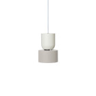 Ferm Living Collect Bell Socket Pendant Disc White Grey