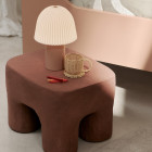 Ferm Living Frill Portable Lamp Rose on Side Table