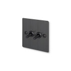 Buster and Punch 2G Modular Toggle Switch - Linear, Smoked Bronze