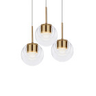 KDLN Dew 3 LED Suspension Light Brass
