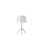 Foscarini Lumiere Table Lamp - Small, Aluminium / White