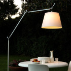 Artemide Architectural Tolomeo Paralume Outdoor LED Floor Lamp Lifestyle Garden