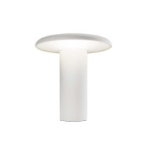 Artemide Takku LED Portable Table Lamp Painted White
