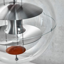 Verpan VP Globe Brushed Aluminium Pendant Details