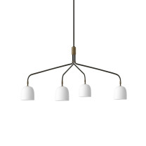 Gubi Howard Chandelier 4 Arms Long Bone China