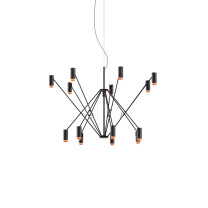 Marset The W LED Suspension Black Terracotta