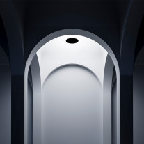 Davide Groppi Asintoto LED Pendant in an Entryway