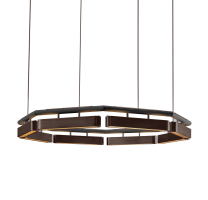 Bert Frank Colt Octagon LED Chandelier - Dark Bronze 